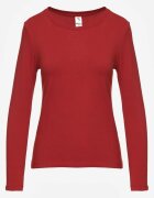 glo-story Bluză Bordó din bumbac tip Longsleeve Mialoraea