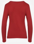 glo-story Bluză Bordó din bumbac tip Longsleeve Mialoraea