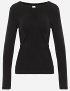 glo-story Bluză Neagră Din Bumbac Tip Longsleeve Mialoraea