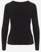 glo-story Bluză Neagră Din Bumbac Tip Longsleeve Mialoraea