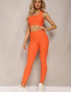 glo-story Colanți sport portocalii cu model embosat Askida