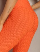 glo-story Colanți sport portocalii cu model embosat Askida