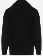 glo-story Cu guler înalt minimalist cu textură ribată Larim Negru