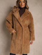 glo-story Palton Maro Teddy cu croială dublu rând Oversize Azzena