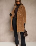 glo-story Palton Maro Teddy cu croială dublu rând Oversize Azzena