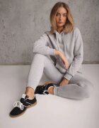 glo-story Pantaloni jogger casual de trening din bumbac cu căptușeală interioară Citria Gri deschis