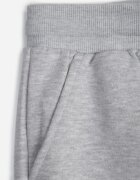 glo-story Pantaloni jogger casual de trening din bumbac cu căptușeală interioară Citria Gri deschis