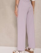 glo-story Pantaloni Largi Violet deschis din material fin reiat Kasaida