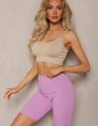 glo-story Pantaloni scurți de ciclistă Mov Sportive Rebrate High Waist Steiama