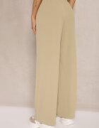 glo-story Pantaloni Verde deschis cu croială largă High Waist decorat cu șnur Deyrisse