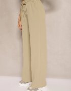 glo-story Pantaloni Verde deschis cu croială largă High Waist decorat cu șnur Deyrisse