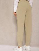 glo-story Pantaloni Verde deschis talie înaltă cu elastic în talie Teniela