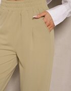 glo-story Pantaloni Verde deschis talie înaltă cu elastic în talie Teniela