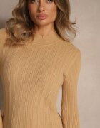 glo-story Pulover bej cu model în relief Ralinnea