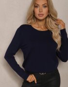 glo-story Pulover bleumarin cu croială clasică Irilians