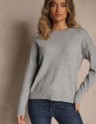 glo-story Pulover Gri cu Inimi Reliefate Unareia