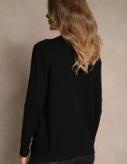 glo-story Pulover negru casual cu guler înalt în stil minimalist Seorienne