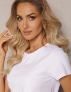 glo-story Tricou Alb din Linia Basic Apoxis
