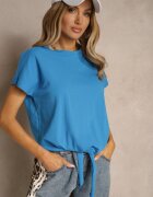 glo-story Tricou Albastru deschis De bumbac Legat la bază Sunalina