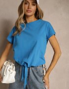 glo-story Tricou Albastru deschis De bumbac Legat la bază Sunalina
