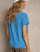 glo-story Tricou Albastru deschis De bumbac Legat la bază Sunalina
