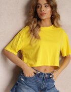 glo-story Tricou Galben Cropped Oversize Brighta