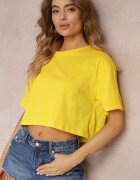 glo-story Tricou Galben Cropped Oversize Brighta