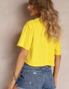 glo-story Tricou Galben Cropped Oversize Brighta