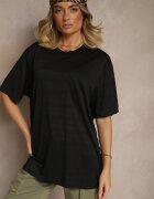 glo-story Tricou Negru cu buzunar aplicat TLanitra