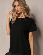 glo-story Tricou Negru de bumbac cu mânecă scurtă Kyndell