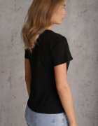 glo-story Tricou Negru Din bumbac Melinthe