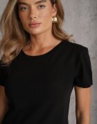 glo-story Tricou Negru Din bumbac Melinthe
