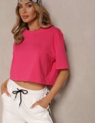 glo-story Tricou Roz cu croială Cropped Oversize Brighta