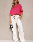 glo-story Tricou Roz cu croială Cropped Oversize Brighta