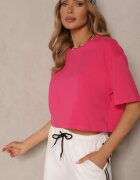 glo-story Tricou Roz cu croială Cropped Oversize Brighta