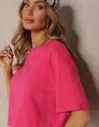 glo-story Tricou Roz cu croială Cropped Oversize Brighta