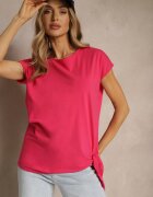 glo-story Tricou Roz din Bumbac cu Legătură Decorativă Termio