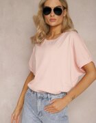 glo-story Tricou Roz Oversize cu croială prelungită Echinopa