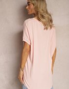 glo-story Tricou Roz Oversize cu croială prelungită Echinopa