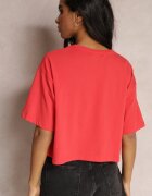glo-story Tricou scurt Roșu Oversize cu Mânecă Scurtă Tiloyea