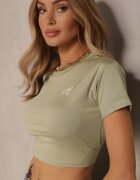glo-story Tricou scurt Verde deschis cu Literă Decorativă Kolesira
