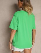 glo-story Tricou Verde din Bumbac Decorat cu Sclipici Isadelle