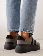 goodin Adidași Bej închis Din piele întoarsă Chunky pe Platformă Teslara