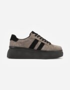 goodin Adidași Bej închis Din piele întoarsă Chunky pe Platformă Teslara