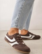 goodin Adidași Clasici Tenisi Maro din Piele întoarsă Naturală Talanashta