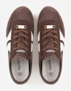 goodin Adidași Clasici Tenisi Maro din Piele întoarsă Naturală Talanashta