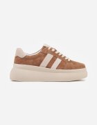 goodin Adidași Maro din Piele Întoarsă Chunky cu Platformă Teslara