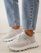 goodin Adidași Verde deschis cu platformă din piele întoarsă naturală cu perforații Zitrina