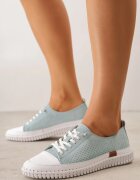 goodin Pantofi sport perforați din piele naturală cu talpă elastică Pigina Verde deschis