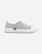 goodin Pantofi sport perforați din piele naturală cu talpă elastică Pigina Verde deschis